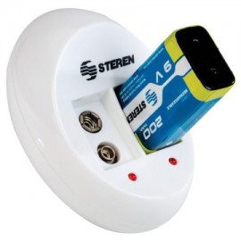 STE-CAR-250B / CRG-250 Cargador STEREN para 9v cargador + 2 9v steren