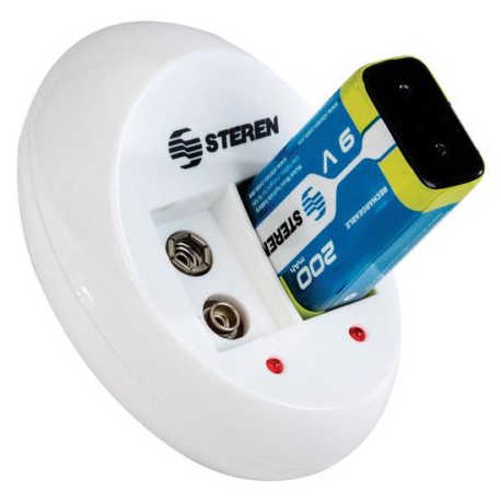 STE-CAR-250B / CRG-250 Cargador STEREN para 9v cargador + 2 9v steren