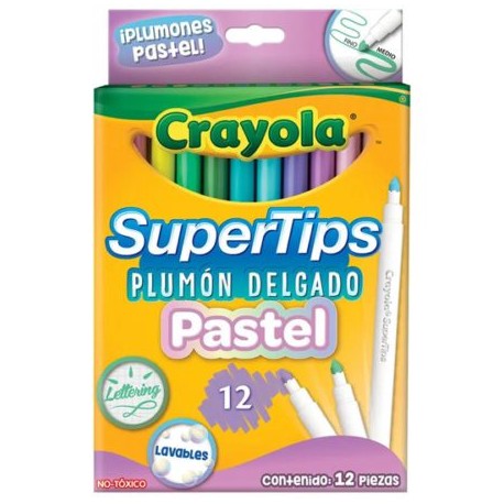 CRA-MAR-87515 / 587515 Marcadores Crayola Lavables Super Tips Pastel 12 colores