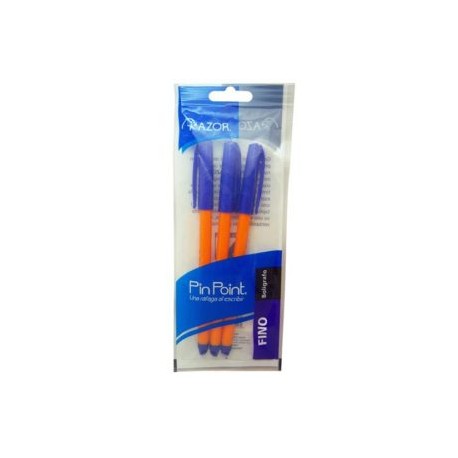 AZO-BOL-6823A / 301.6823AZ BOLIGRAFO PIN POINT FINO AZUL C/3