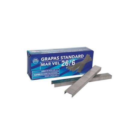 PIL-GRA-M266 / P0041 Grapas estandar 26/6 Modelo Marvel