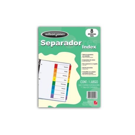 ACO-SEP-P1346 / P1346 SEPARADOR C/NUMERACION 8 DIVISIONES