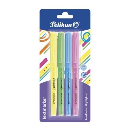 PEL-MAR-214B4 / 30162400 Resaltador de texto Pelikan TEXTMARKER 214 tarjeta con 4 colores