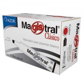 AZO-MAR-83402C / 301.83402 MARCADOR MAGISTRAL CLASICO ROJO C/12