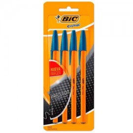 BIC-BOL-F290CA4 / 70330354432 Boligrafo Bic Cristal punto fino azul 4 piezas