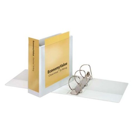 ESS-CAR-E90163 / E90163 Carpeta panorámica Economy Value Cardinal carta blanca de 4? herraje «D»