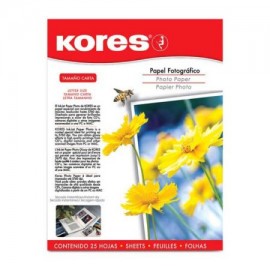 KOR-PAP-501 / 73501 Papel Fotográfico Photo Glossy Kores paquete con 25 hojas