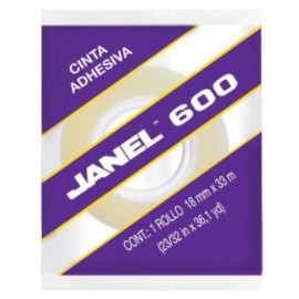 JAN-ADS-60018X3 / 6001833100 CINTA ADHESIVA CELOFAN JANEL 18X33 PZ