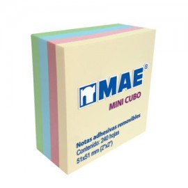 MAE-PST-21204 / 21204 BLOCK DE NOTAS ADHESIVAS PASTEL 2X2 MAE