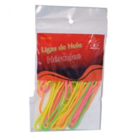 HER-LIG-LCNG18 / LCNG-18 LIGAS DE HULE NO. 18 COLORES SURTIDOS