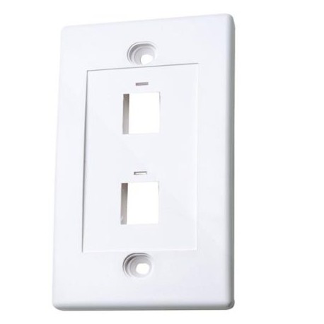 IC-CO-163293 / 163293 Tapa Intellinet (faceplate) 2 puertos color blanco