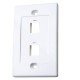 IC-CO-163293 / 163293 Tapa Intellinet (faceplate) 2 puertos color blanco