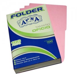 APS-FOL-L23 / L23FO Folder rosa APSA tamaño oficio  , paquet