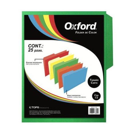 ESS-FOL-M763VD / M7631/2VD FOLDER OXFORD CARTA VERDE C/25