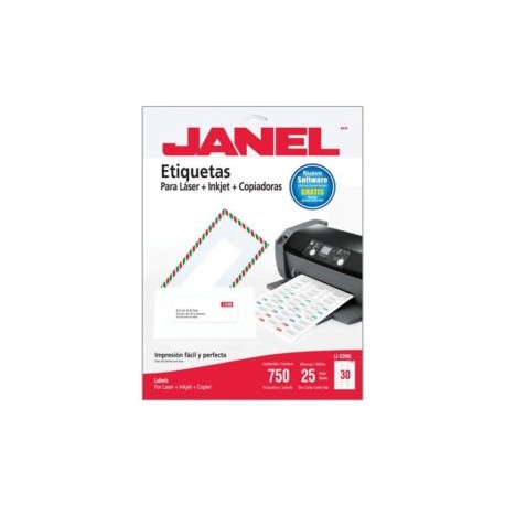 JAN-ETI-5260-25 / 1085260101 ETIQUETA BLANCA JANEL 25X67MM C/750