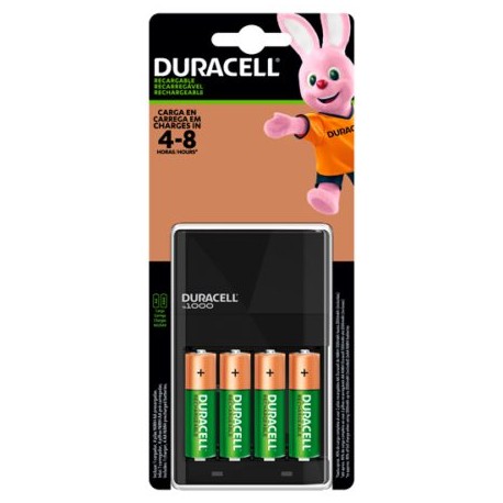 DUR-CAR-5001068 / 41333031217 Cargador Duracell con 4 pilas AA