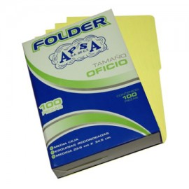 APS-FOL-L14 / L14FC Folder canario APSA tamaño carta  , paqu