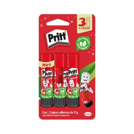HEN-PEG-2780668 / 2780668 Lápiz adhesivo Pritt en barra de 11 gr blíster con 3 piezas