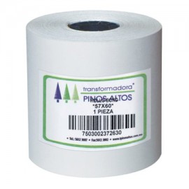 PIN-ROL-RB5760 / RB5760 Rollo de papel bond Pinos Altos 57 x 60 mm caja con 50 rollos a granel