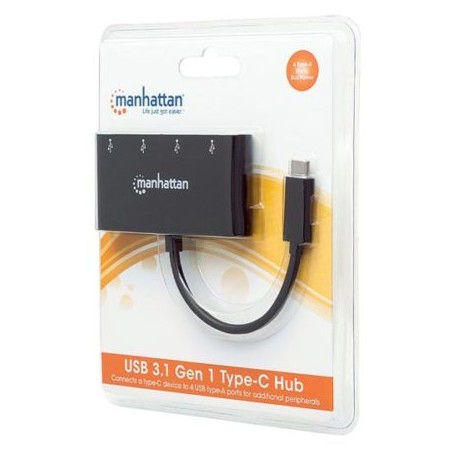 IC-CO-162746 / 162746 Hub Manhattan USB tipo c v3.1 4 ptos negro