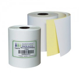 PIN-ROL-RBA7570 / RBA7570 Rollo de papel autocopiante Pinos Altos 76 x 70 mm 50 rollos a granel