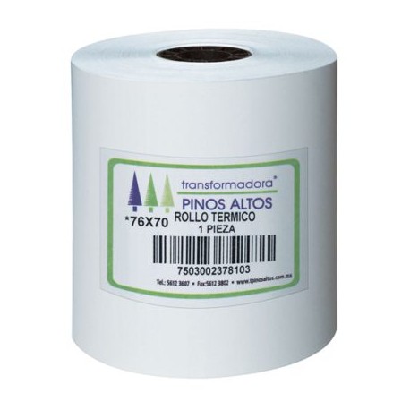 PIN-ROL-RT7670 / RT7670 Rollo de papel térmico Pinos Altos 76 x