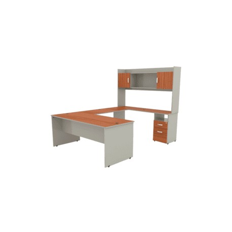HLE-SB-18 / HLE-SB-18 Conjunto Ejecutivo Logan ECO con librero para sobreponer Modelo «B» (Der./Izq.)