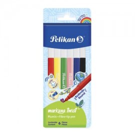 PEL-PLU-303160 / 30310600 Plumines Markana Twist redondos caja con 6 colores surtidos