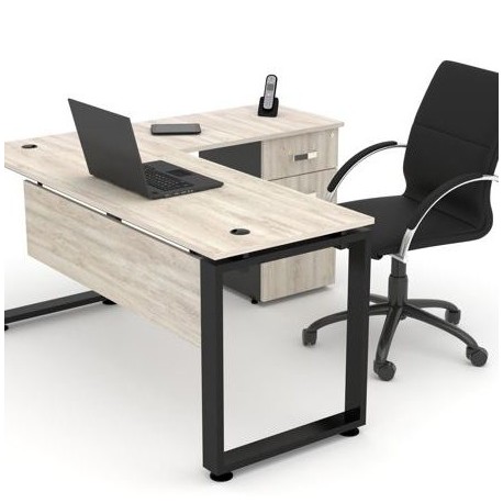 EQ-L-160 / EQ-L-160 Escritorio Quadra con Lateral 160×140 cm (Der./Izq.)
