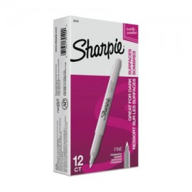 BER-MAR-8515112 / 1812784 MARCADOR PERMANENTE SHARPIE FINO PLATA