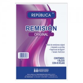 PIN-REM-12ORIG / EO BLOCK DE REMISIONES ORIGINAL ESQUELA