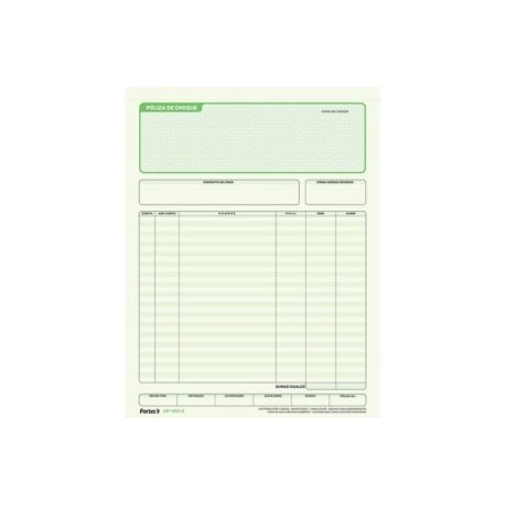 FTC-POL-CP1013C / CP-1013-C Póliza de Cheque c/carbón carta 3 BLO