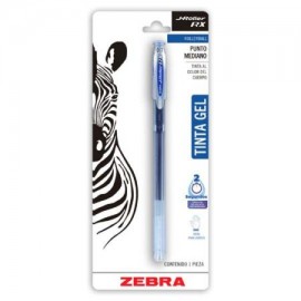 ZEB-BOL-801B / 8011 Boligrafo gel j roller rx zebra punto mediano 0.7 mm azul blister 1 pz