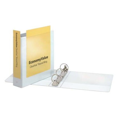ESS-CAR-E90081 / E90081 Carpeta panorámica Economy Value Cardinal carta blanca de 2? herraje «O»