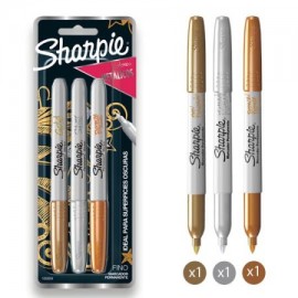 BER-MAR-SHARMET / 1858004 SHARPIE METALICO 3 PZAS