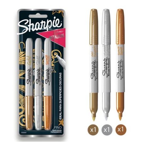 BER-MAR-SHARMET / 1858004 SHARPIE METALICO 3 PZAS