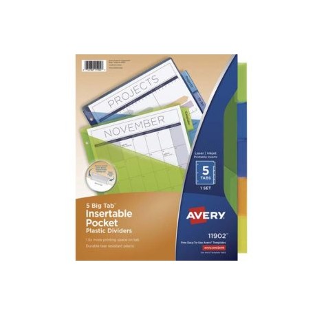 AVE-SEP-11902 / 11902 SEPARADOR PLASTICO CARTA 5 DIVISIONES
