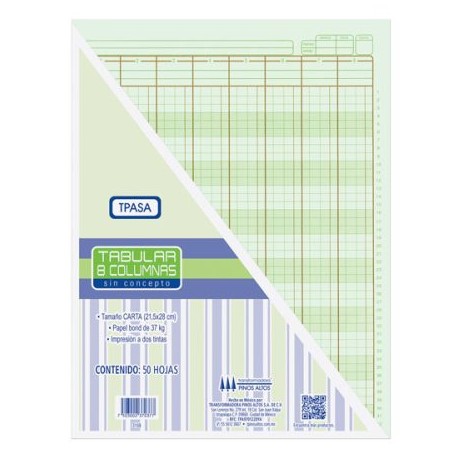 PIN-TAB-COLUMN8 / 3108 TABULAR 8 COLUMNAS SIN CONCEPTO C/3