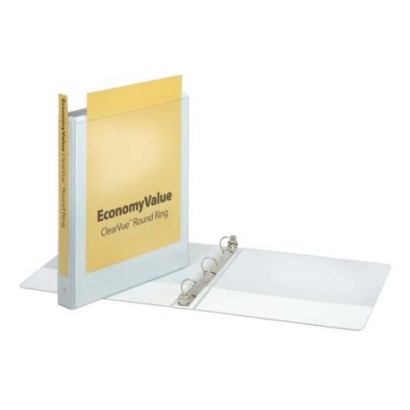 ESS-CAR-E90021 / E90021 Carpeta panorámica Economy Value Cardinal carta blanca de 1? herraje «O»