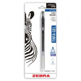 ZEB-BOL-800B / 8010 Boligrafo gel j roller rx zebra punto mediano 0.7 mm negro blister 1 pz