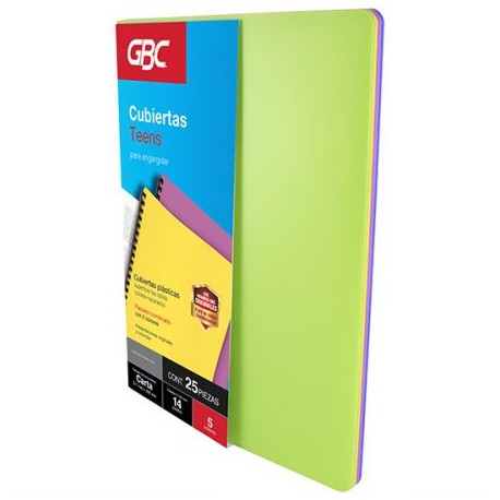 GBC-PAS-MX0038 / MX0038 CUBIERTA PLASTICA CARTA TEENS LISO