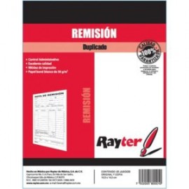 RAY-POL-08REMCH / 08REMCH Remisión duplicado t/  carta, Rayter