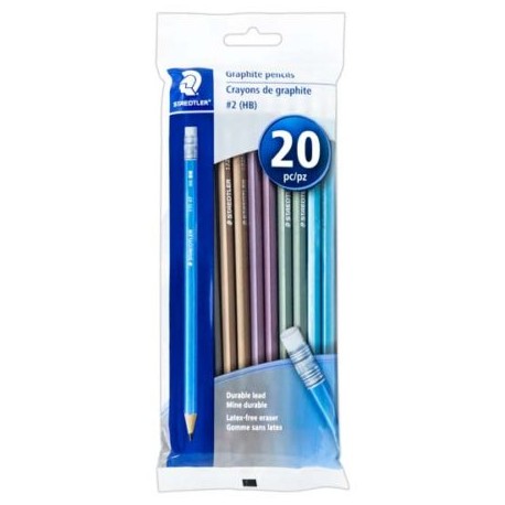 STD-LAP-MPB20 / 17247MPB20 Lápiz de Grafito Staedtler colores Metálicos bolsa con 20 piezas