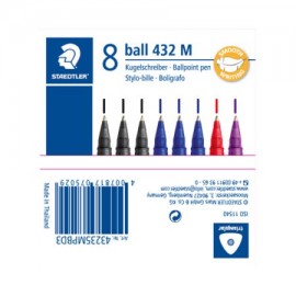 STD-BOL-MPBD3 / 43235MPBD3 TH Bolígrafo Mediano Staedtler colores surtidos Bolsa con 8 piezas