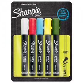 BER-MAR-75541 / 2175541 Marcador Sharpie Chalk 5 piezas tiza liquida borrable