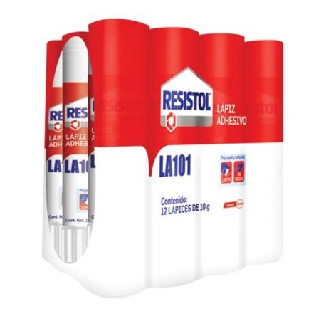 HEN-PEG-2795825 / 2795825 Lápiz adhesivo Resistol en barra de 10 gr charola con 12 piezas