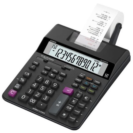 CAS-CAL-HR200RC / HR-200RC Sumadora 12 dígitos CASIO 2.0 líneas por segundo