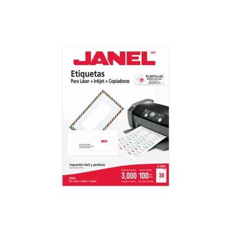 JAN-ETI-5260 / 1095260101 ETIQUETA BLANCA JANEL 25X67MM C/3000