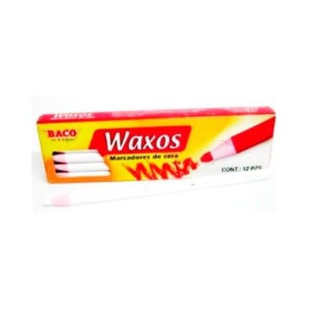 BAC-MAR-WAXO12B / MR141 MARCADOR DE CERA WAXOS BLANCO