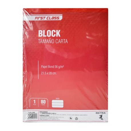 DIE-BLK-3475 / 3475 Block Dietrix tamaño carta raya 80 hojas